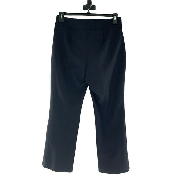 Talbots Dress Pants Women 8 Straight Leg Curvy Zip Closure Black Trousers Formal - Picture 2 of 7